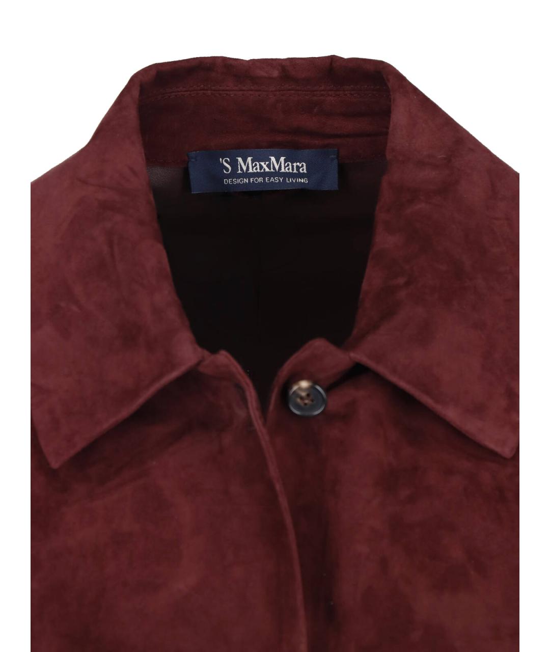 'S MAX MARA Красная кожаная куртка, фото 3