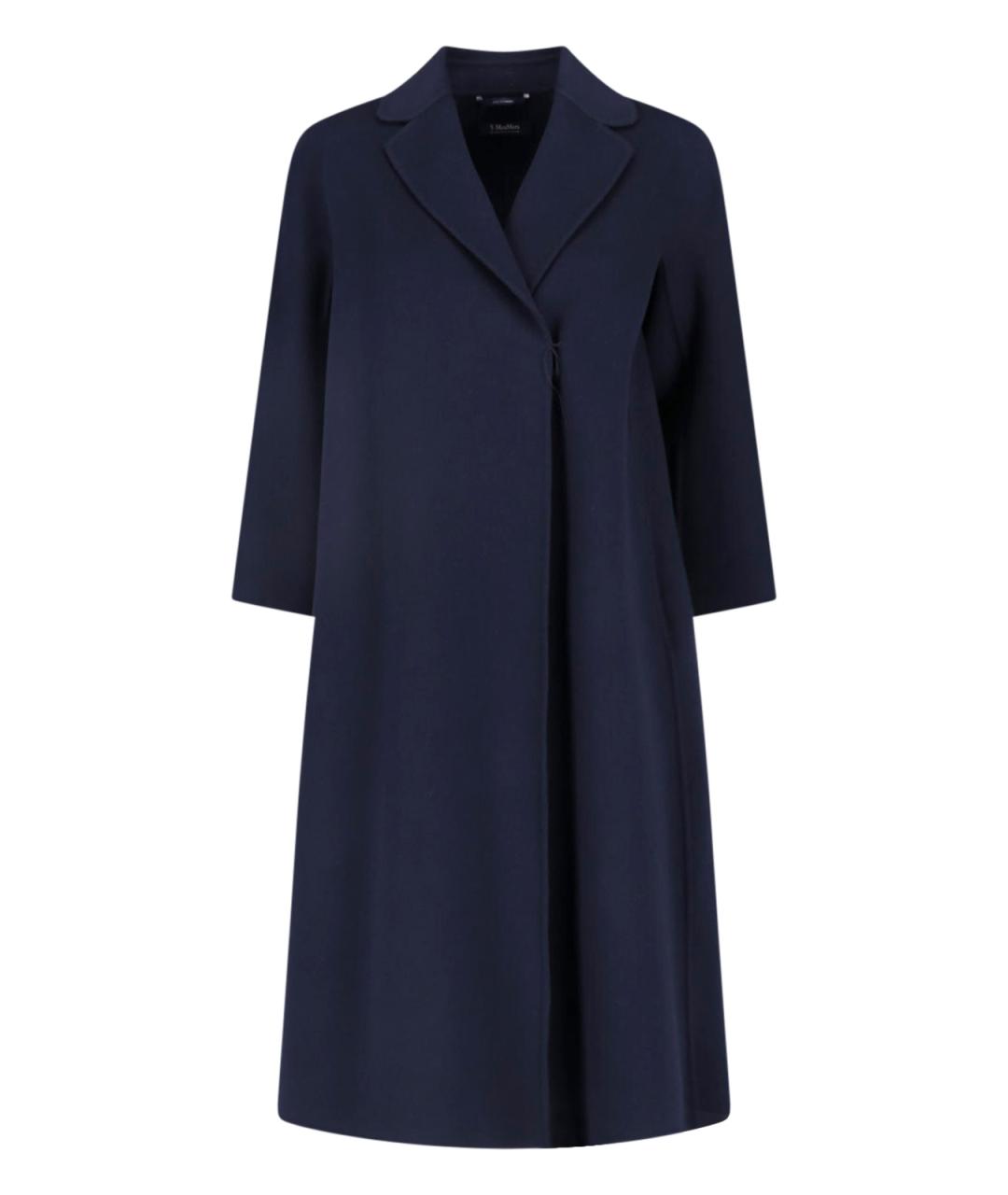 'S MAX MARA Синее шерстяное пальто, фото 1