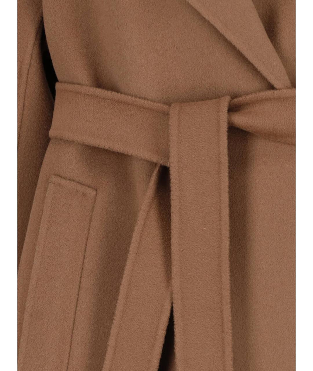 'S MAX MARA Коричневое шерстяное пальто, фото 4