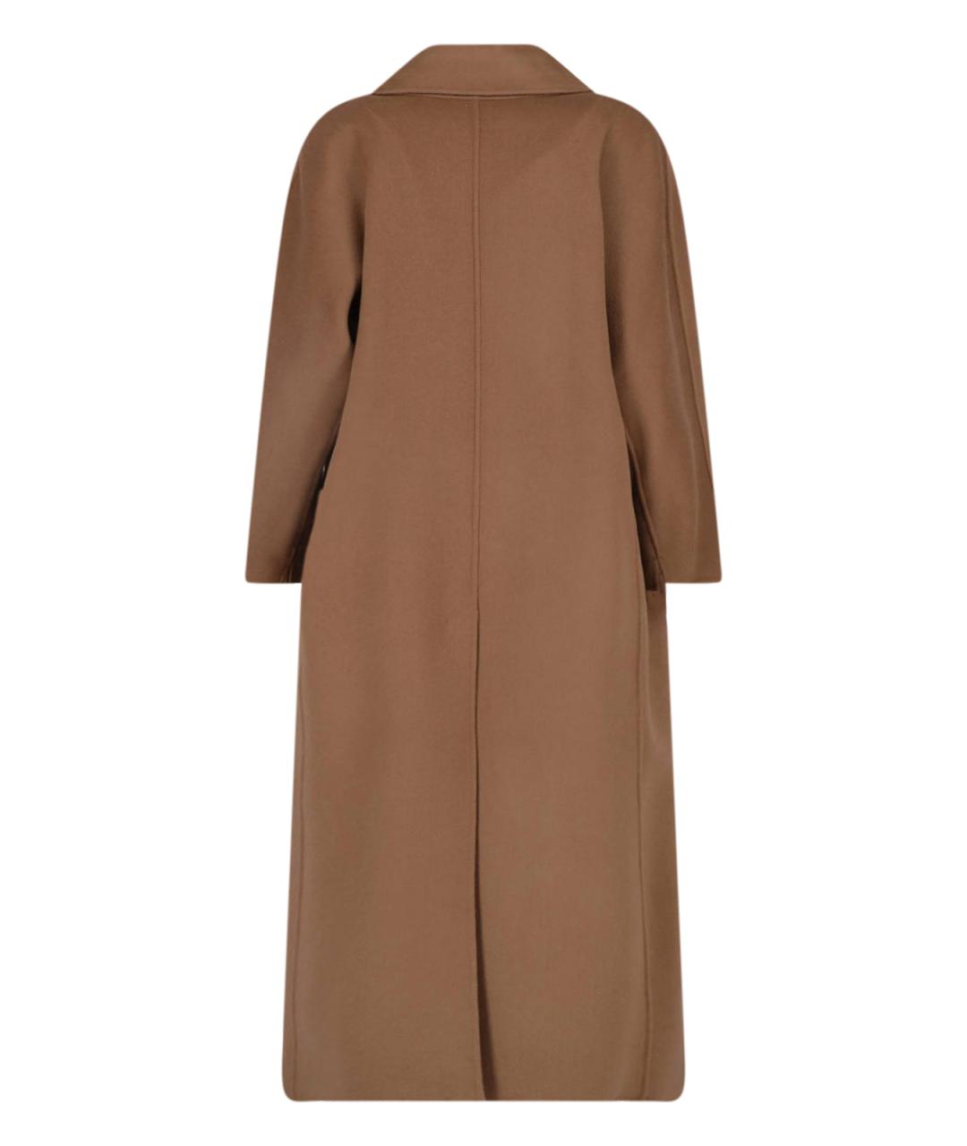 'S MAX MARA Коричневое шерстяное пальто, фото 2