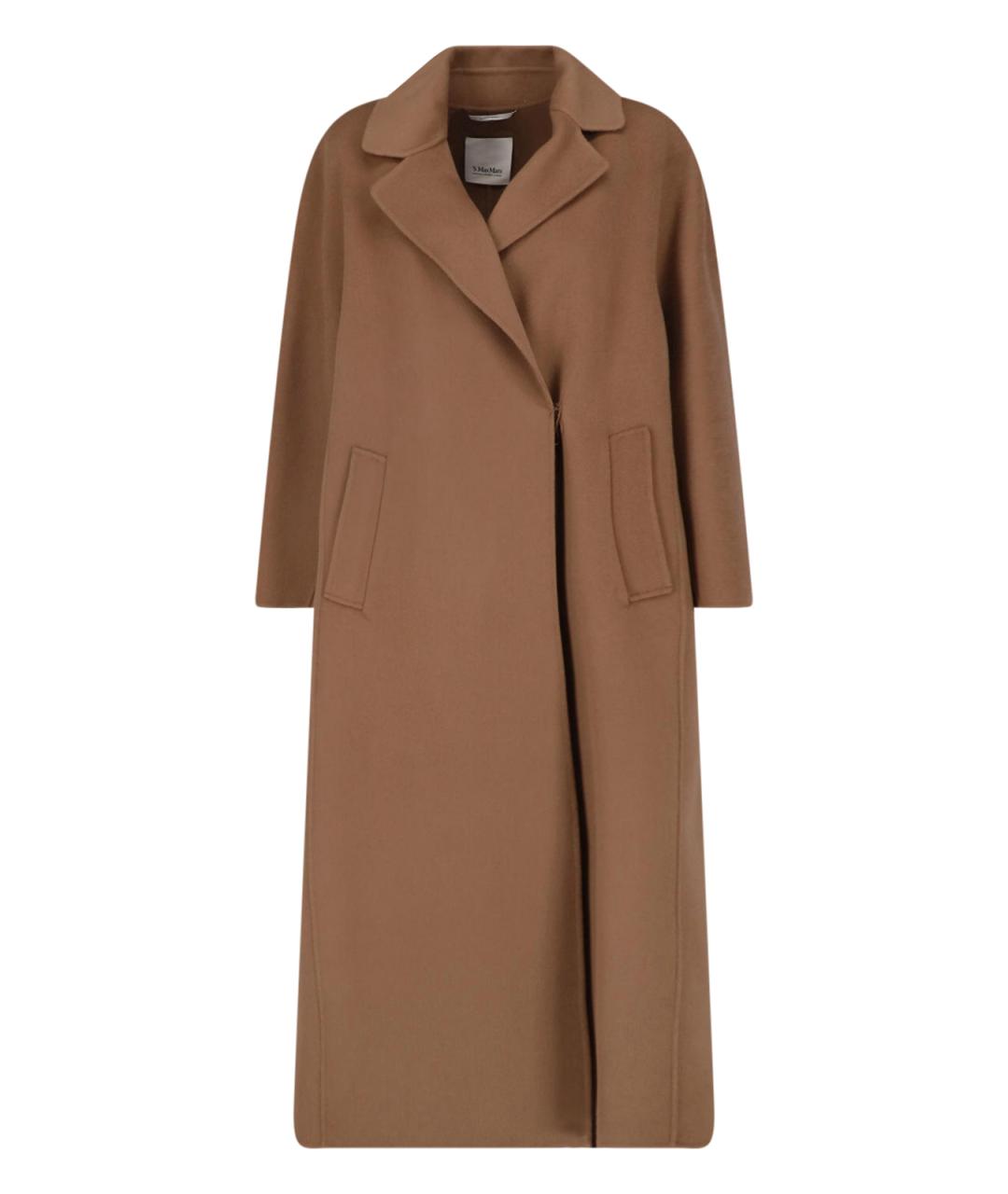 'S MAX MARA Коричневое шерстяное пальто, фото 1