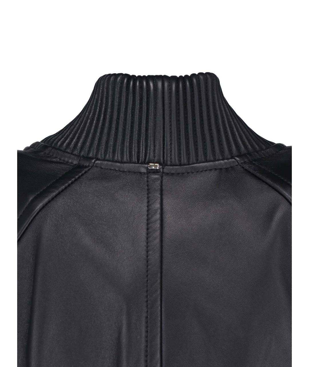 SPORTMAX Черная кожаная куртка, фото 3