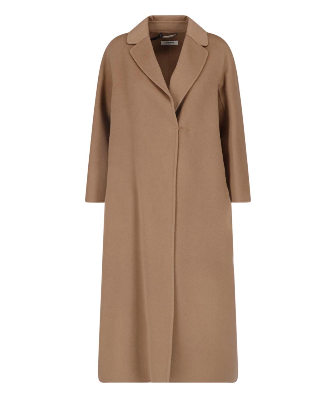 'S MAX MARA Коричневое шерстяное пальто, фото 1
