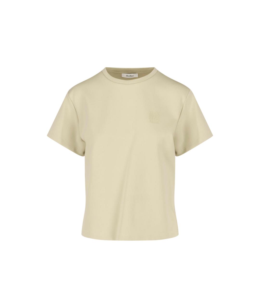 MAX MARA Бежевая полиамидовая футболка, фото 1