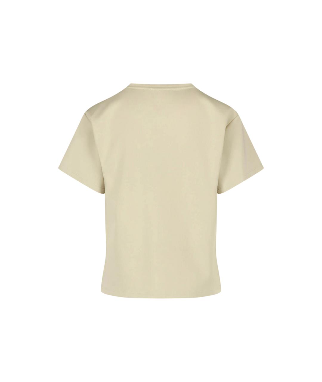MAX MARA Бежевая полиамидовая футболка, фото 2