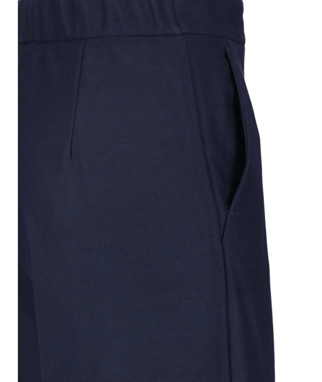 MAX MARA Синие хлопковые прямые брюки, фото 4