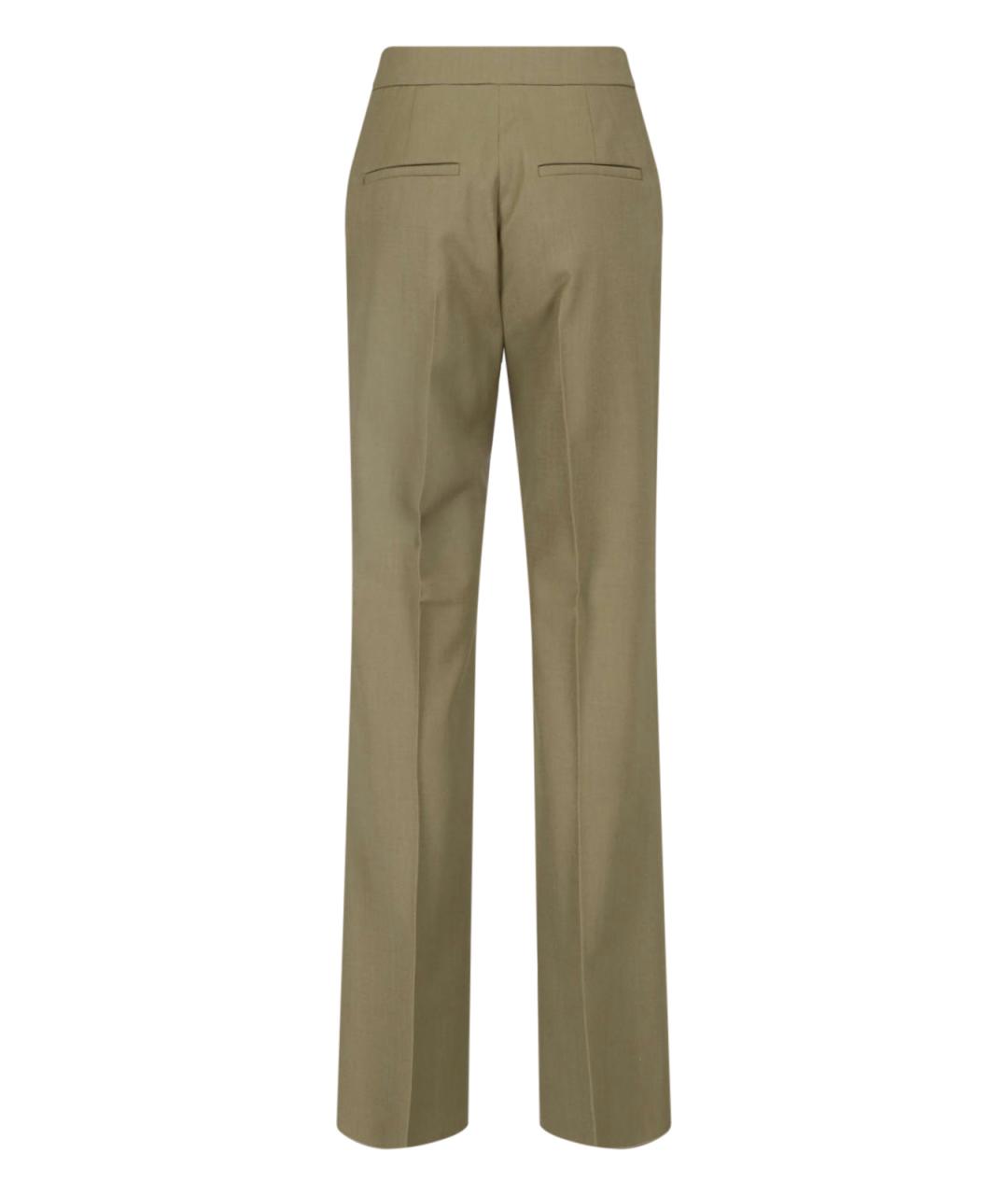 MAX MARA Коричневые шерстяные прямые брюки, фото 2