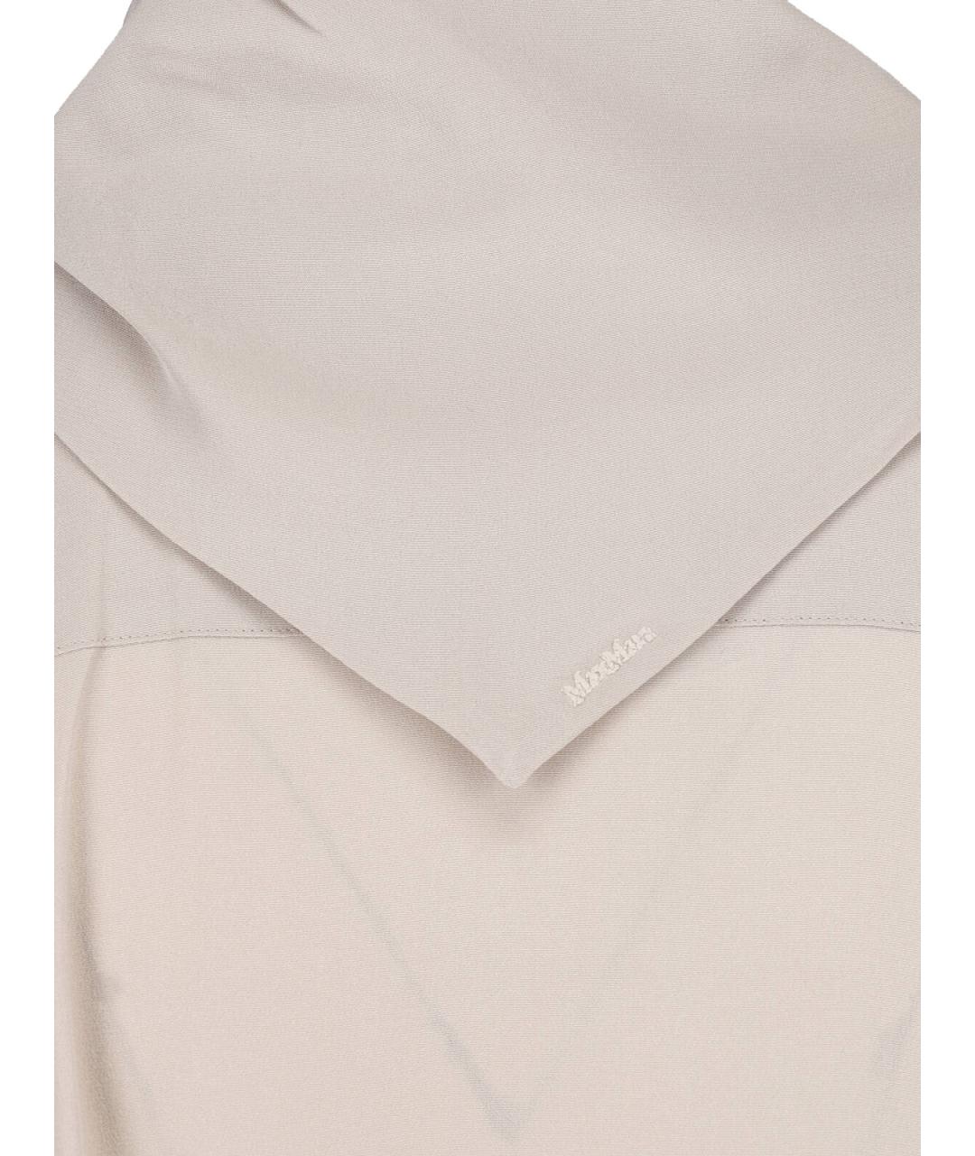 MAX MARA Бежевая шелковая блузы, фото 3