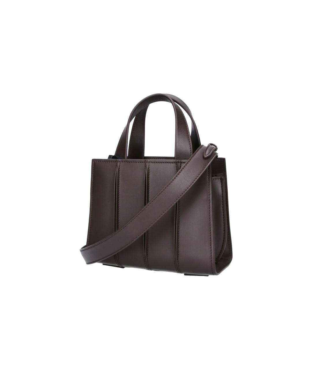 MAX MARA Коричневая кожаная сумка тоут, фото 2