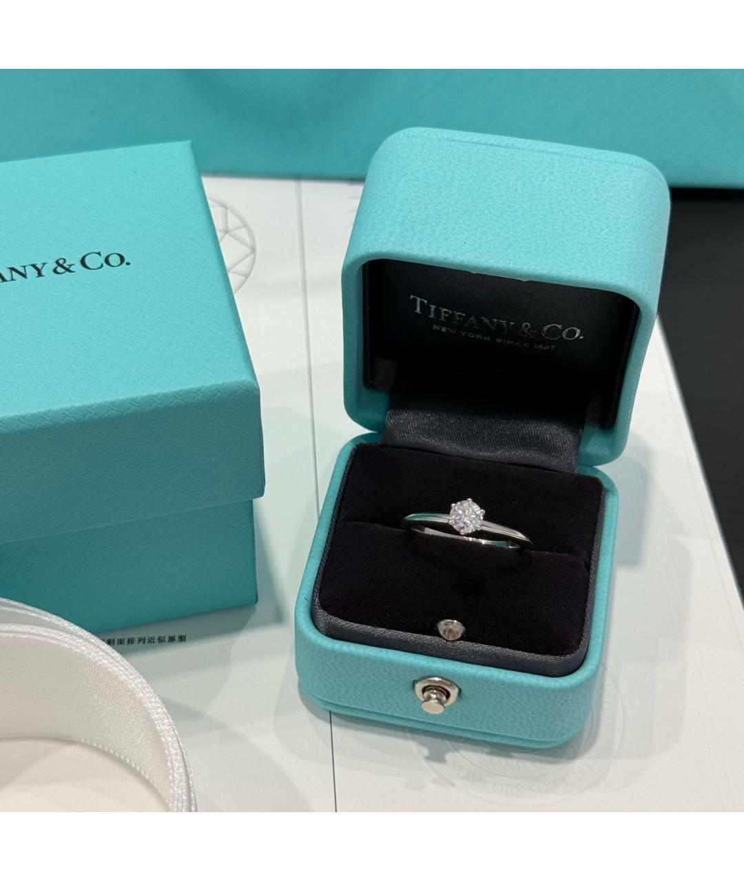 TIFFANY&CO Серебряное платиновое кольцо, фото 2