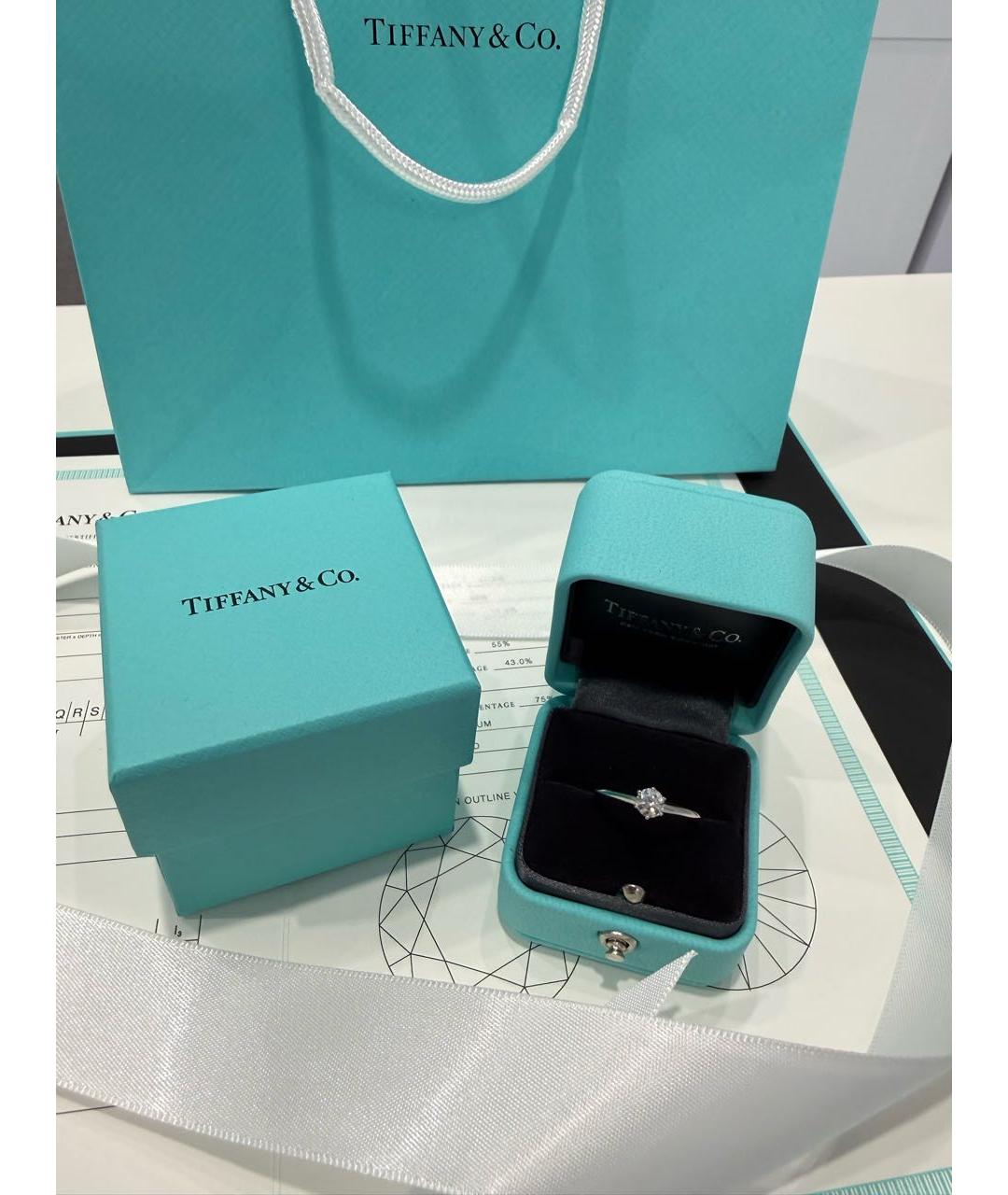 TIFFANY&CO Серебряное платиновое кольцо, фото 3