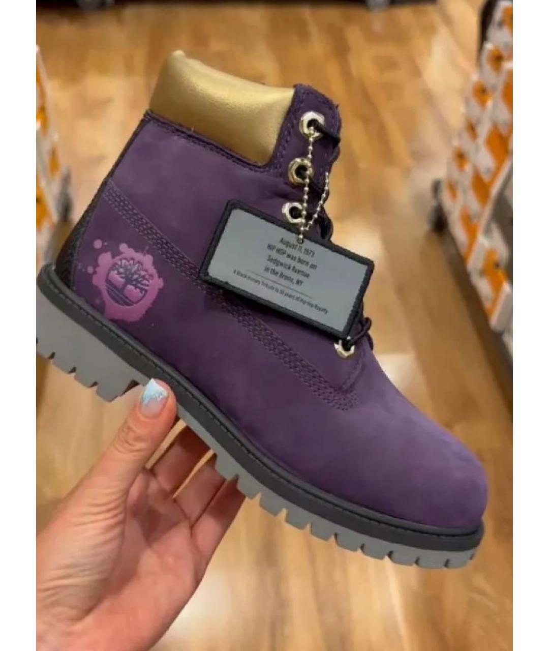 TIMBERLAND Фиолетовые нубуковые ботинки, фото 8