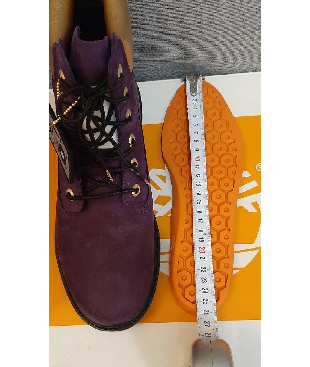 TIMBERLAND Фиолетовые нубуковые ботинки, фото 7