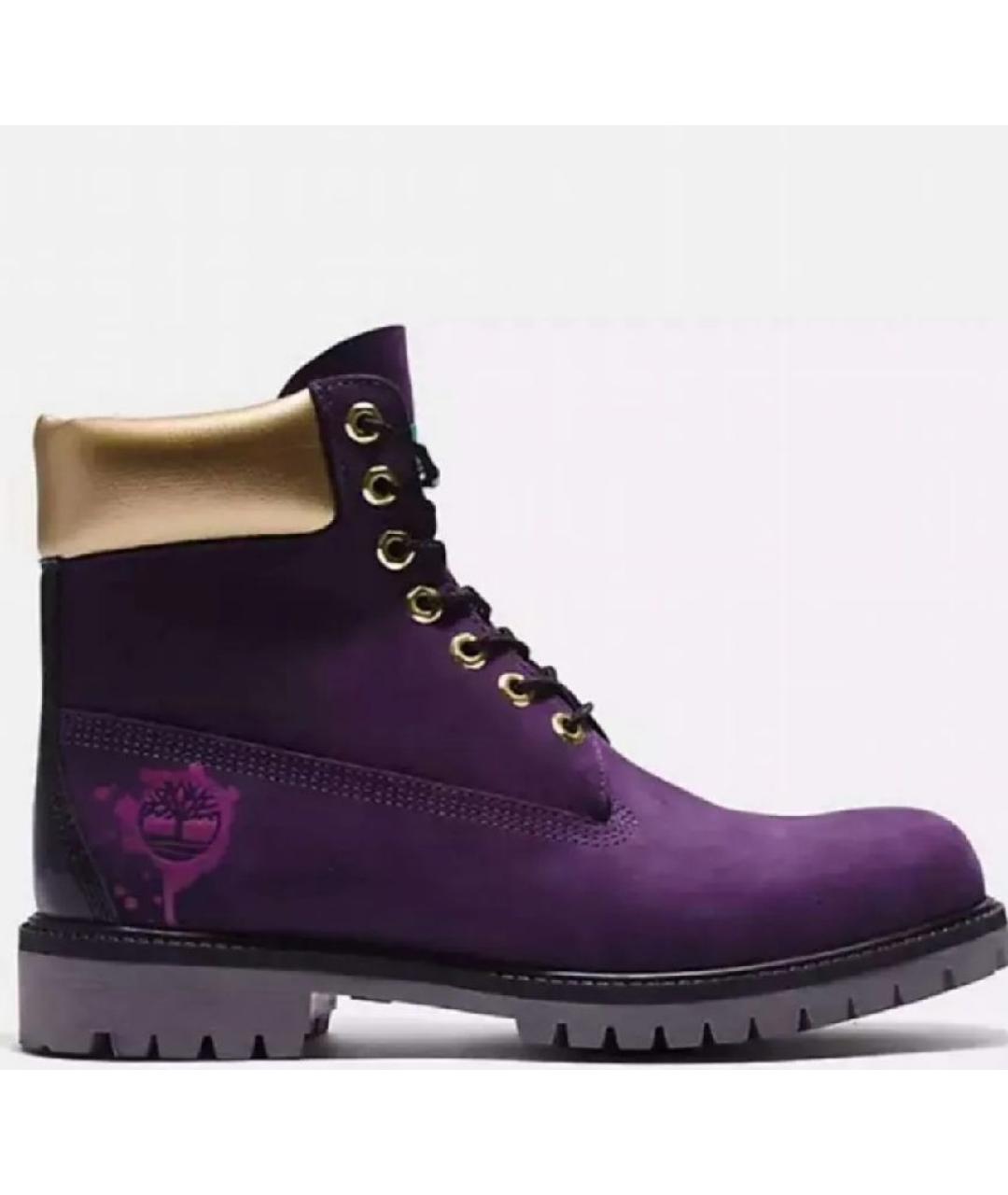 TIMBERLAND Фиолетовые нубуковые ботинки, фото 10