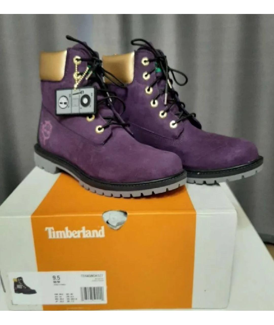 TIMBERLAND Фиолетовые нубуковые ботинки, фото 9