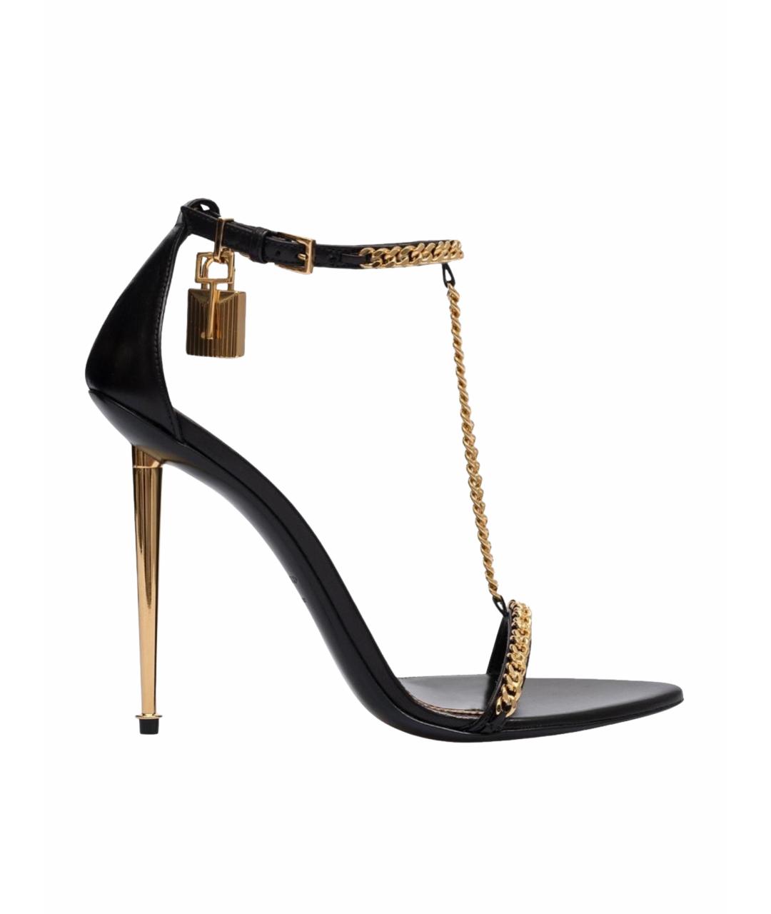 TOM FORD Белые кожаные босоножки, фото 1
