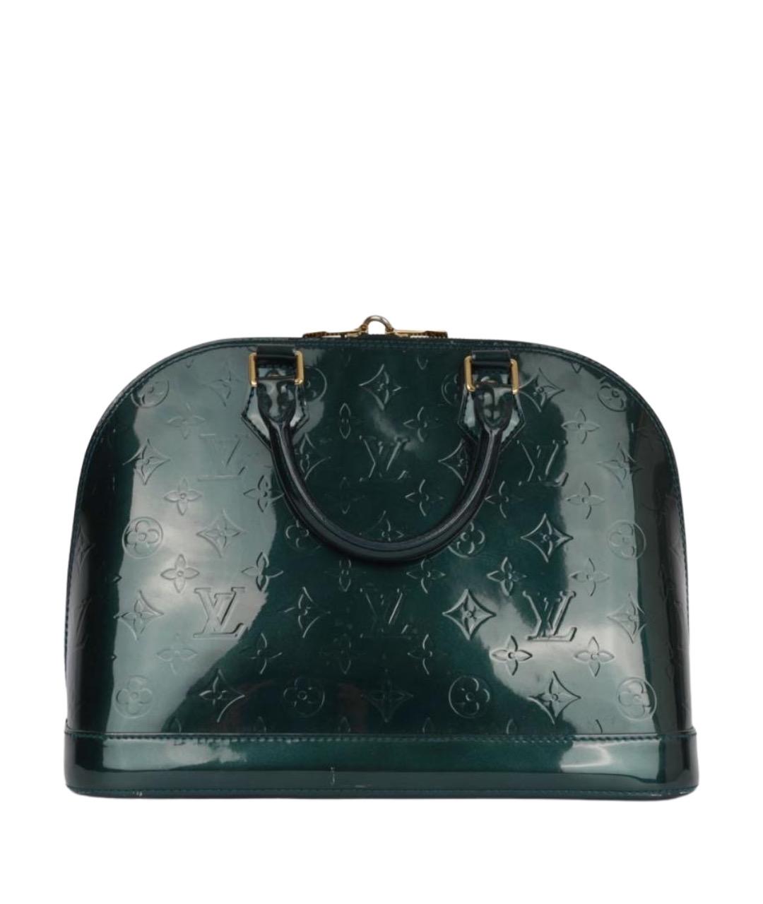LOUIS VUITTON Зеленая сумка с короткими ручками из лакированной кожи, фото 6