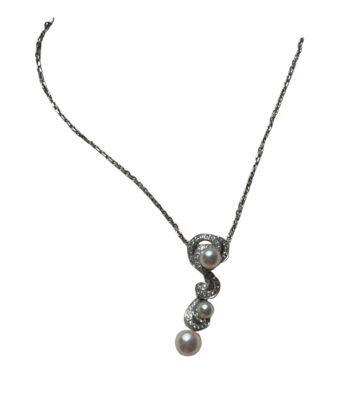 Mikimoto Белый кулон из белого золота, фото 1