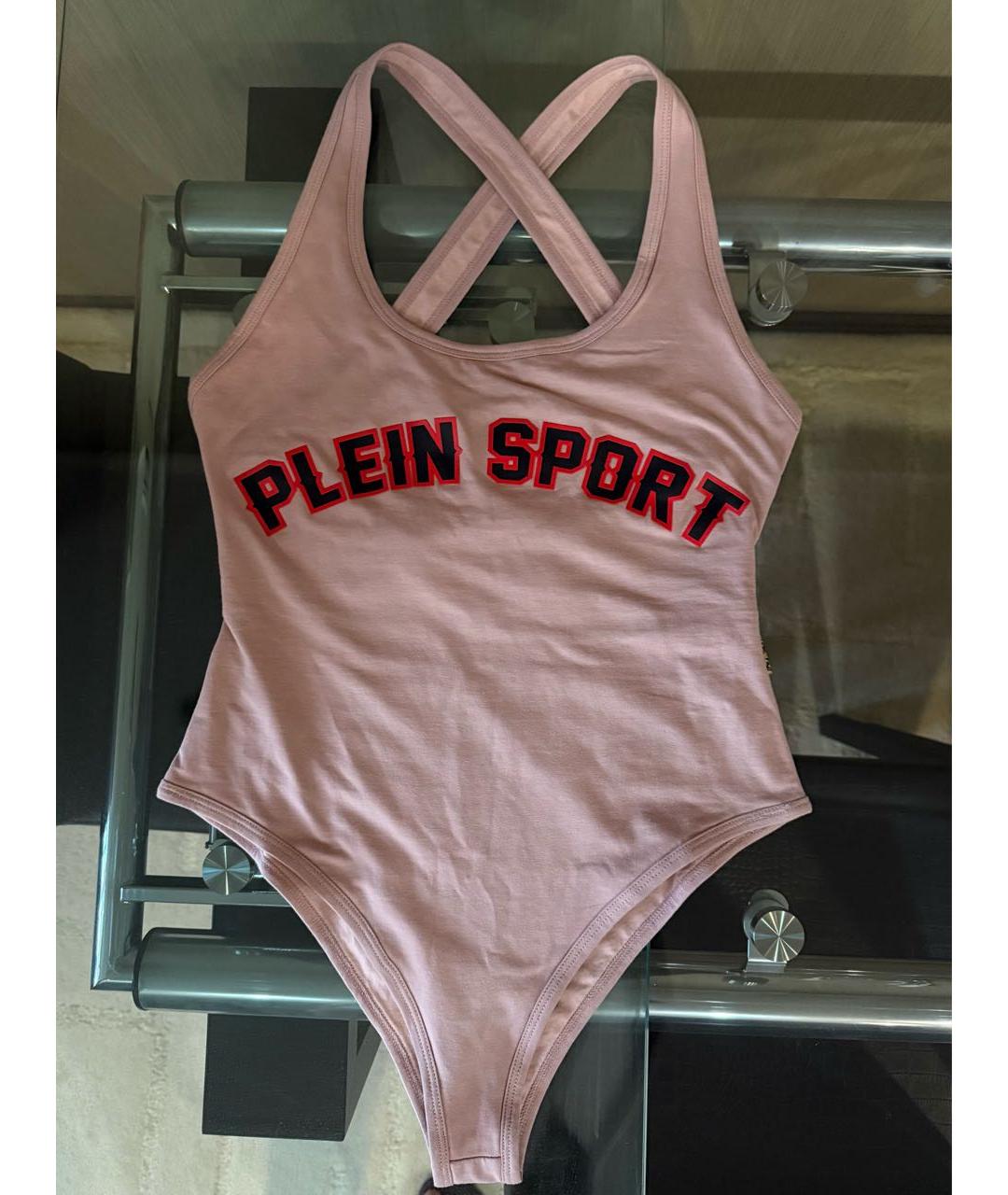 PLEIN SPORT Розовое хлопковое боди, фото 2