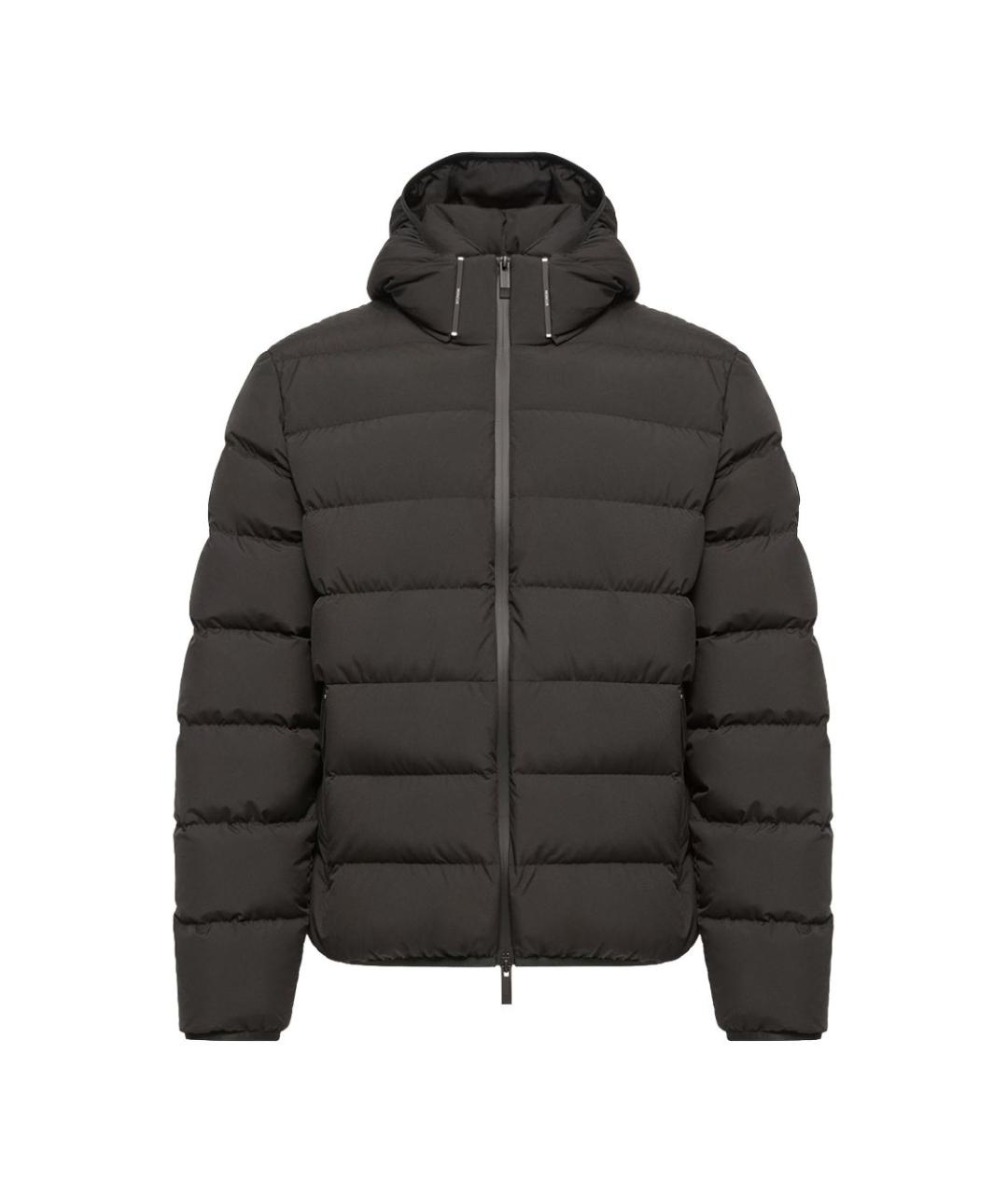 MONCLER Черная полиэстеровая куртка, фото 1