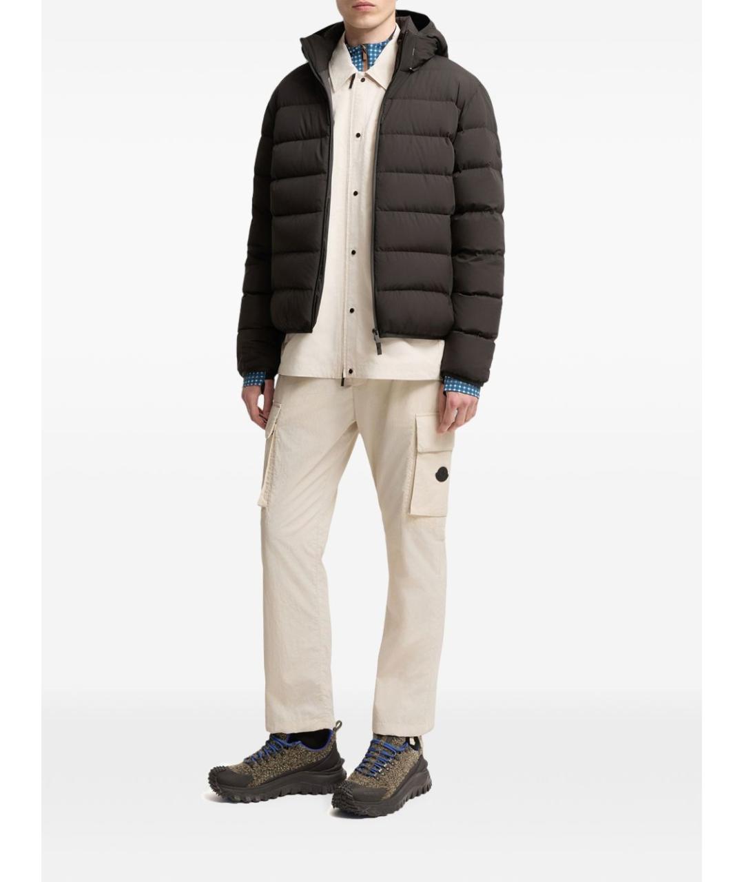 MONCLER Черная полиэстеровая куртка, фото 3