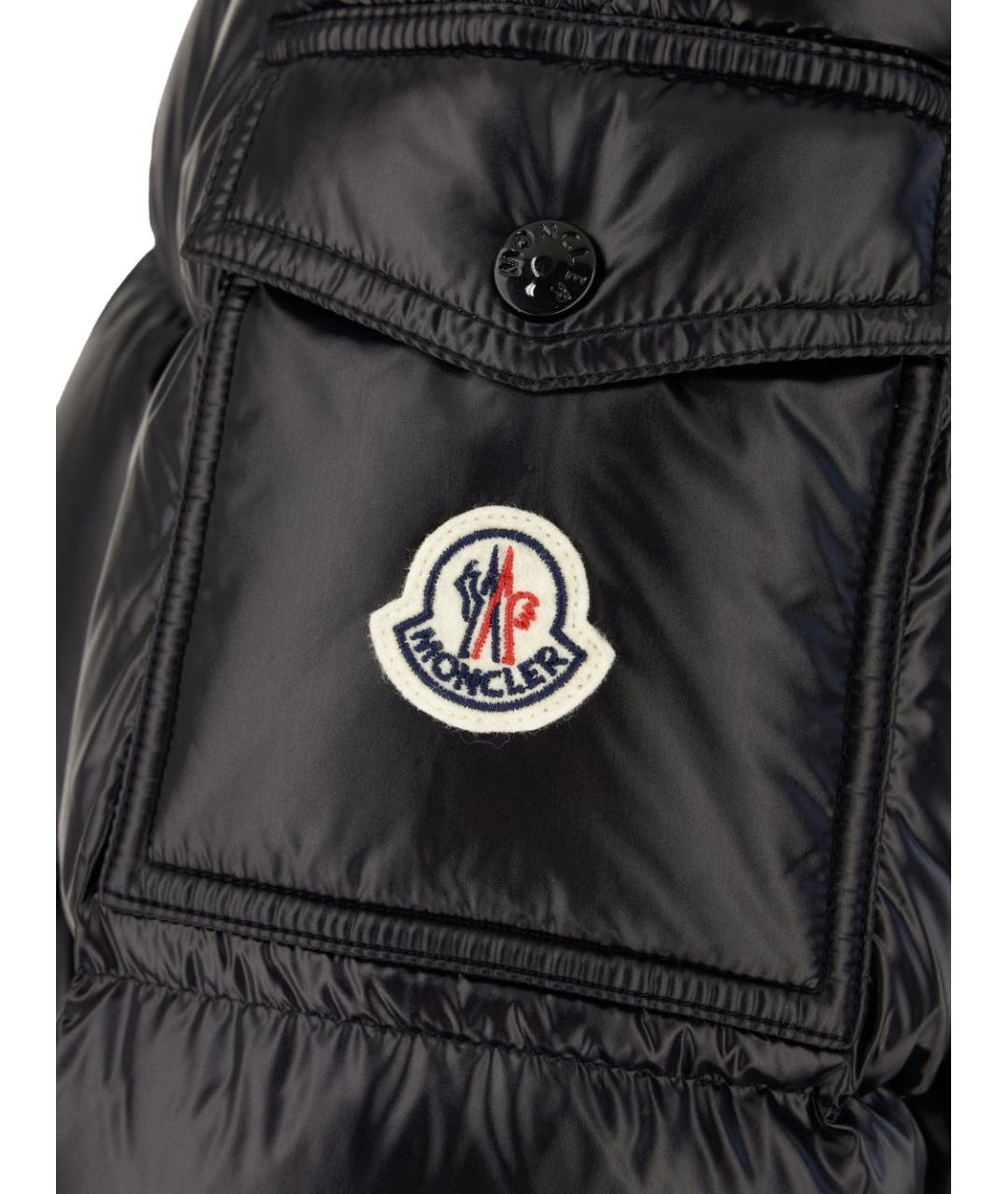 MONCLER Черная полиамидовая куртка, фото 2