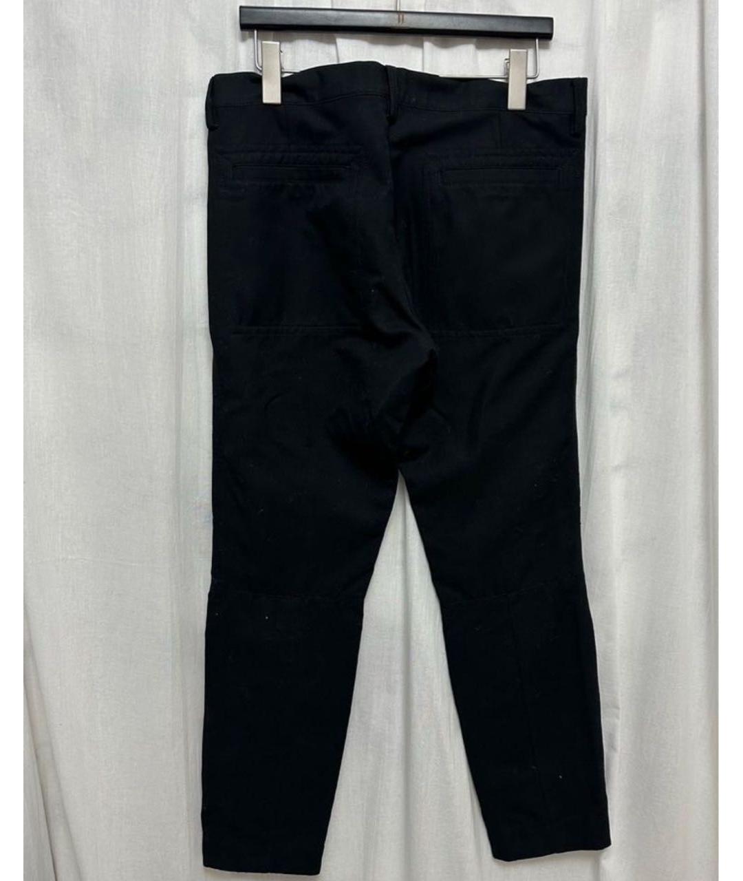 DRIES VAN NOTEN Черные хлопковые классические брюки, фото 2