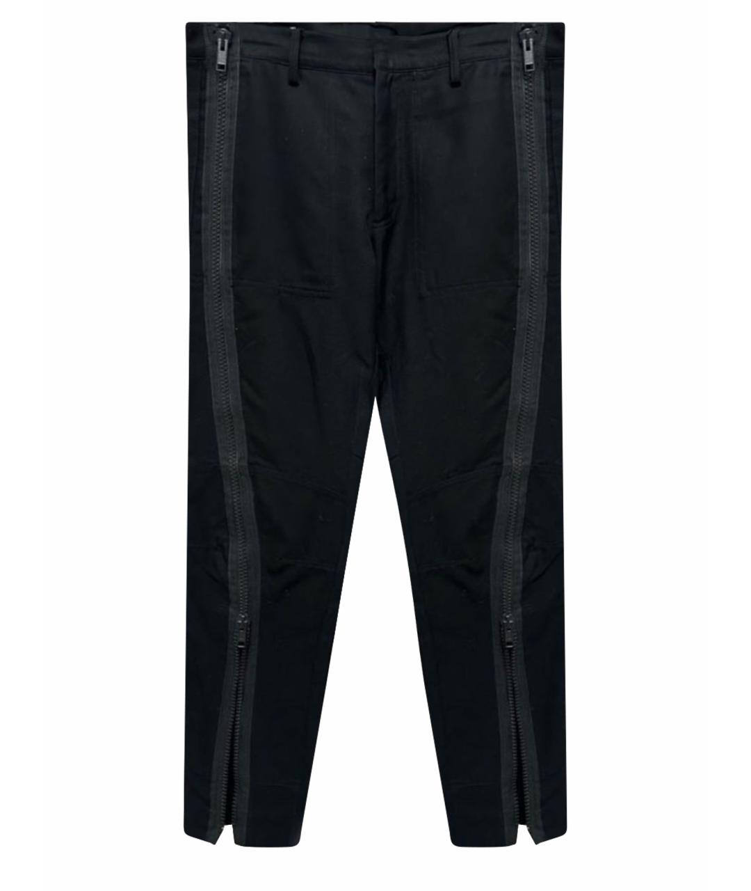 DRIES VAN NOTEN Черные хлопковые классические брюки, фото 1