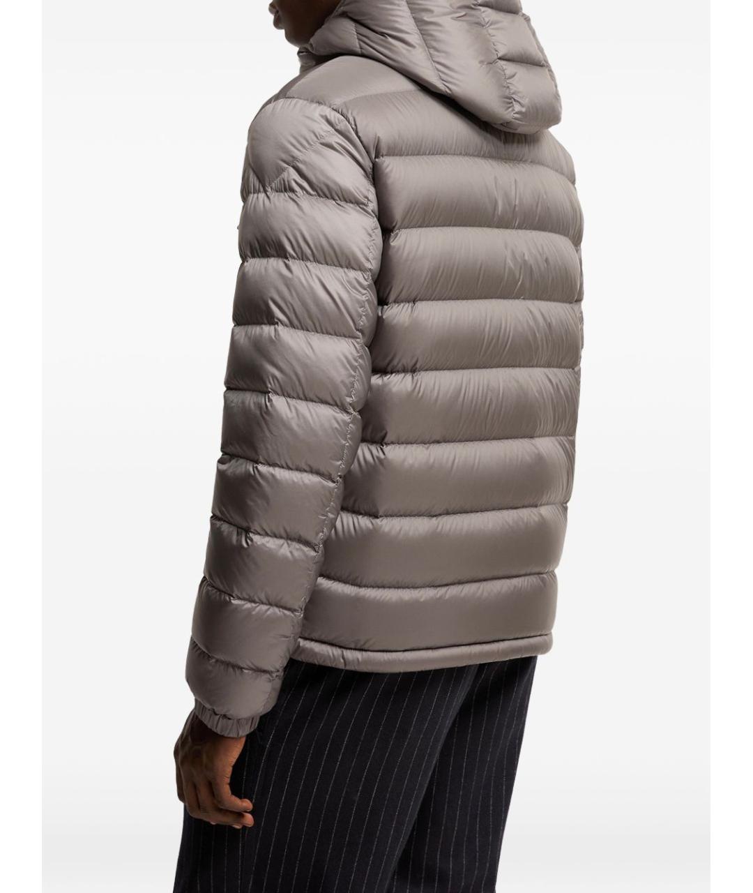 MONCLER Серая полиамидовая куртка, фото 2