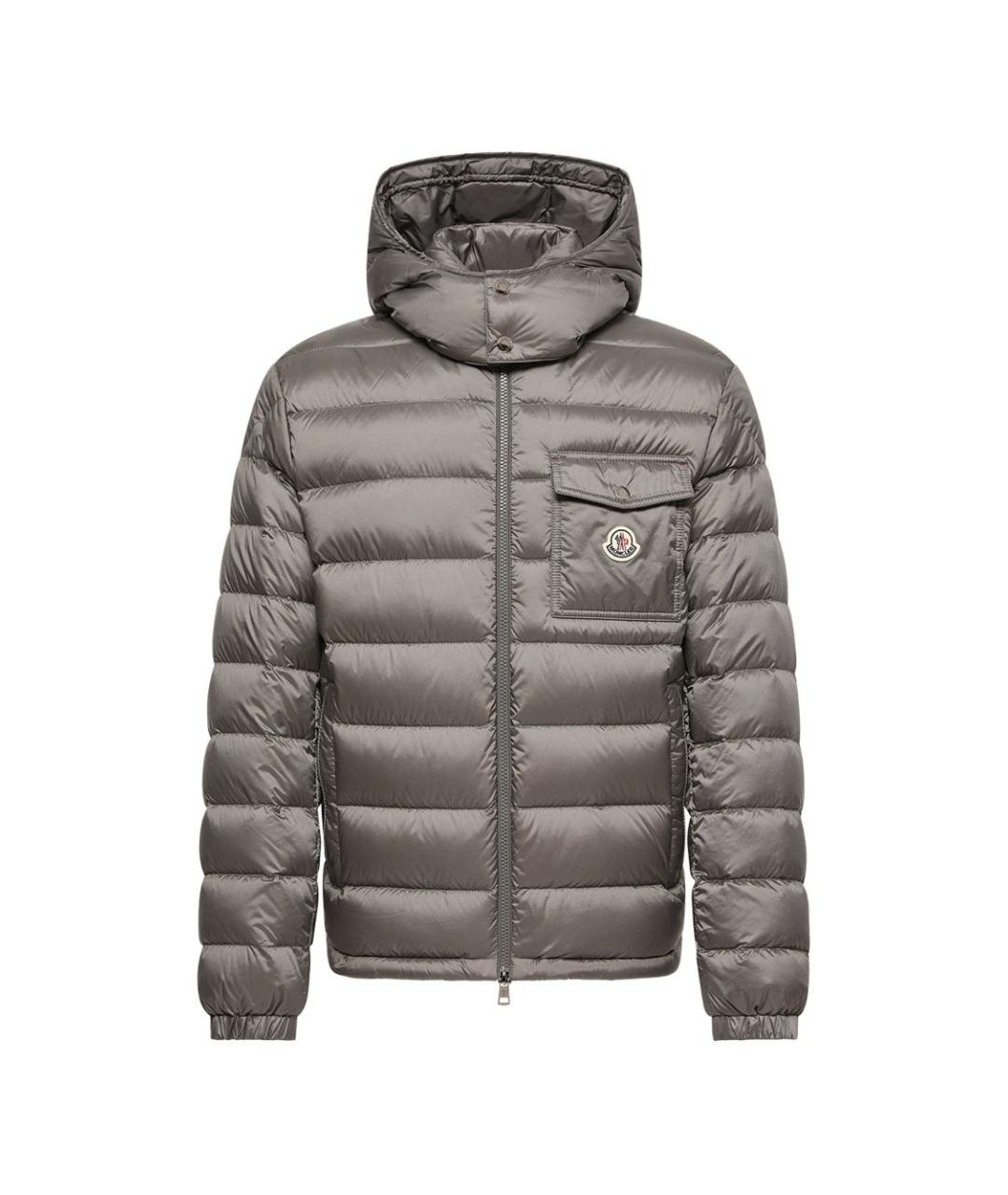 MONCLER Серая полиамидовая куртка, фото 1