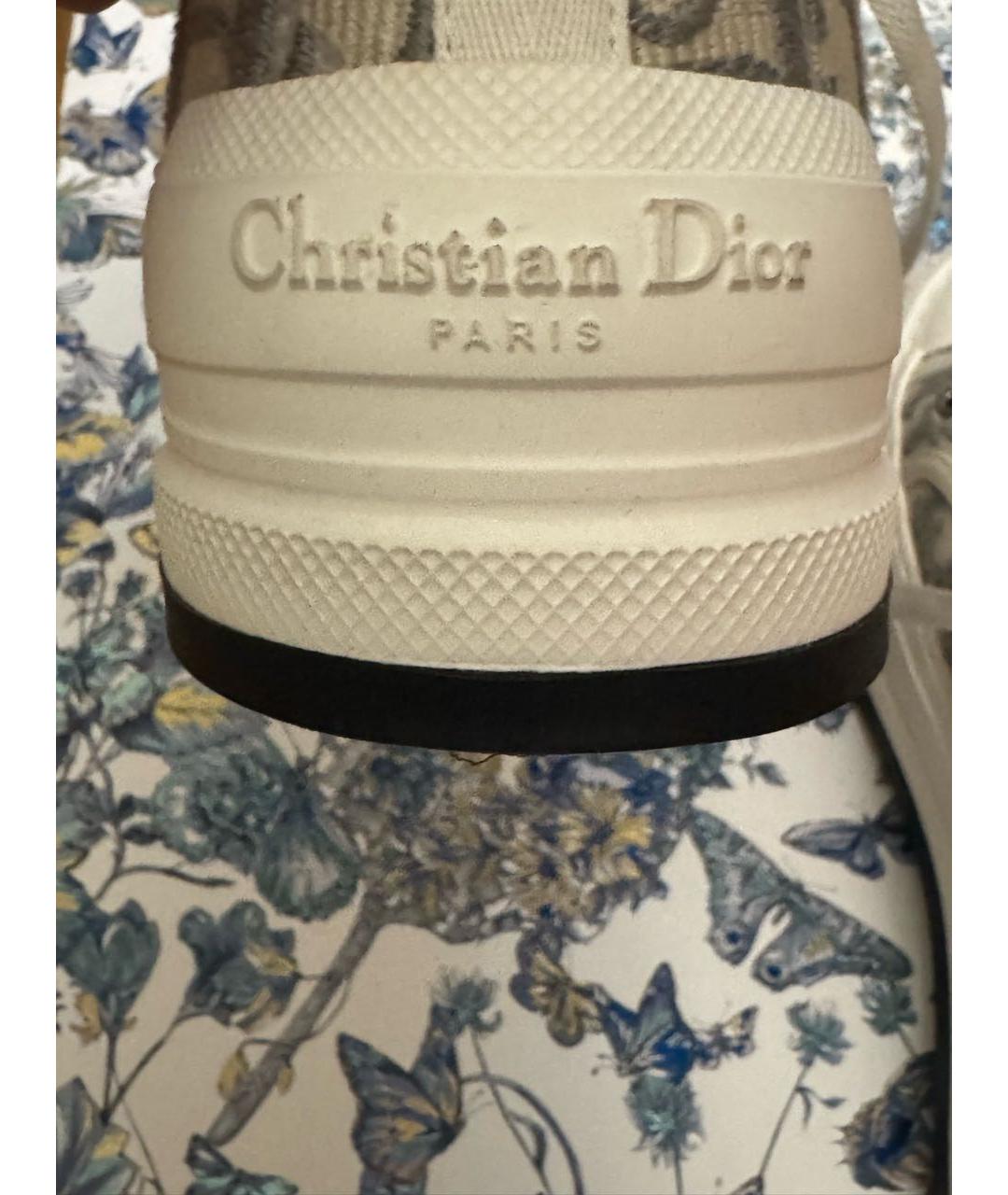 CHRISTIAN DIOR Белые текстильные кеды, фото 5
