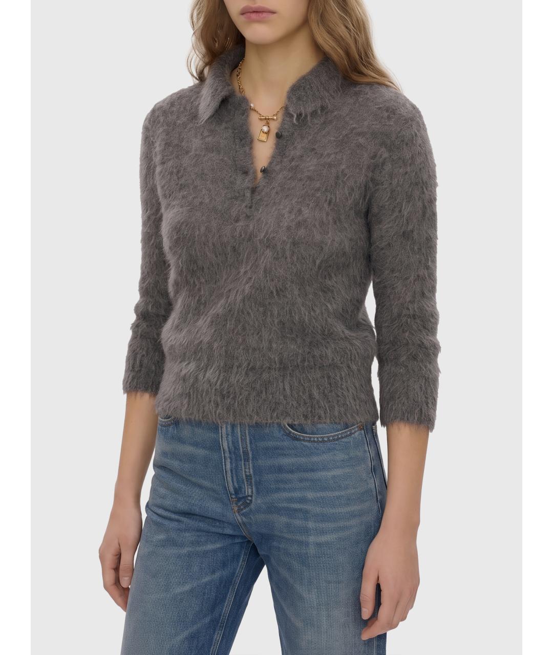 CHLOE Серый шерстяной джемпер / свитер, фото 3