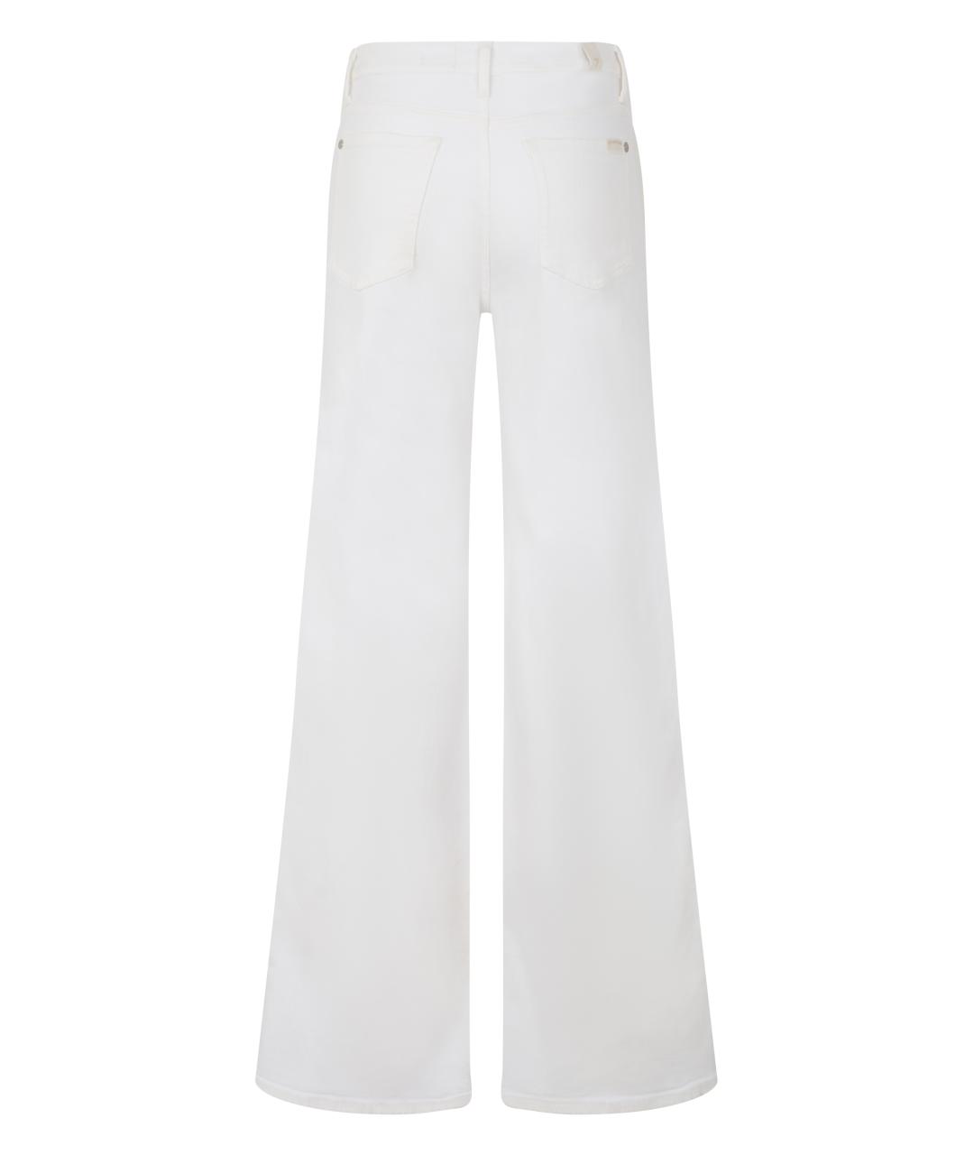 7 FOR ALL MANKIND Белые хлопковые джинсы клеш, фото 2