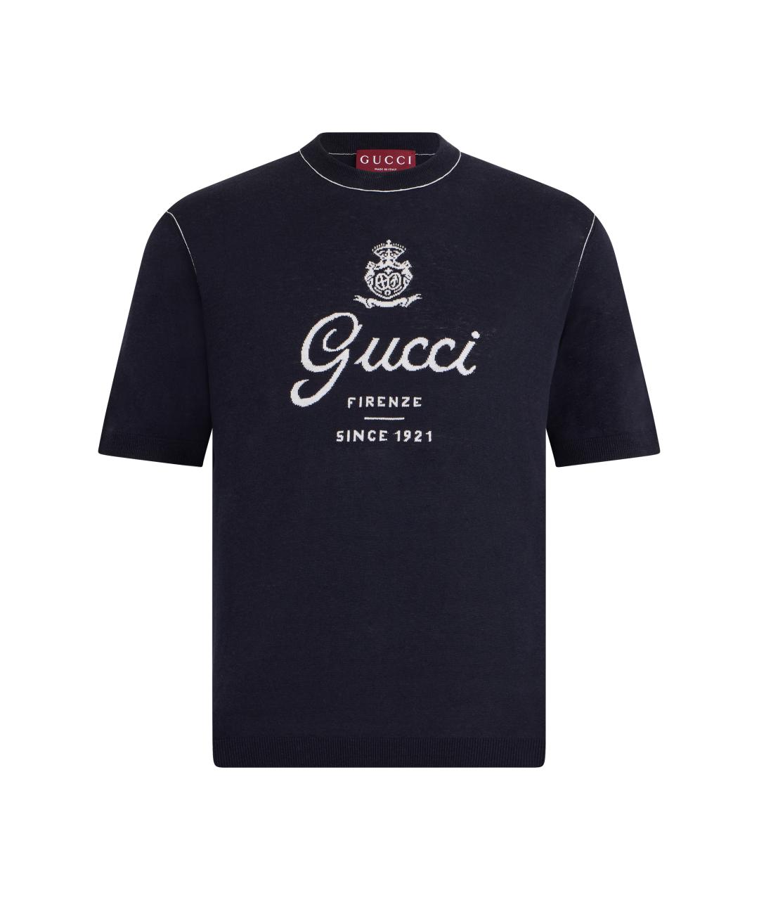 GUCCI Темно-синий шерстяной джемпер / свитер, фото 1