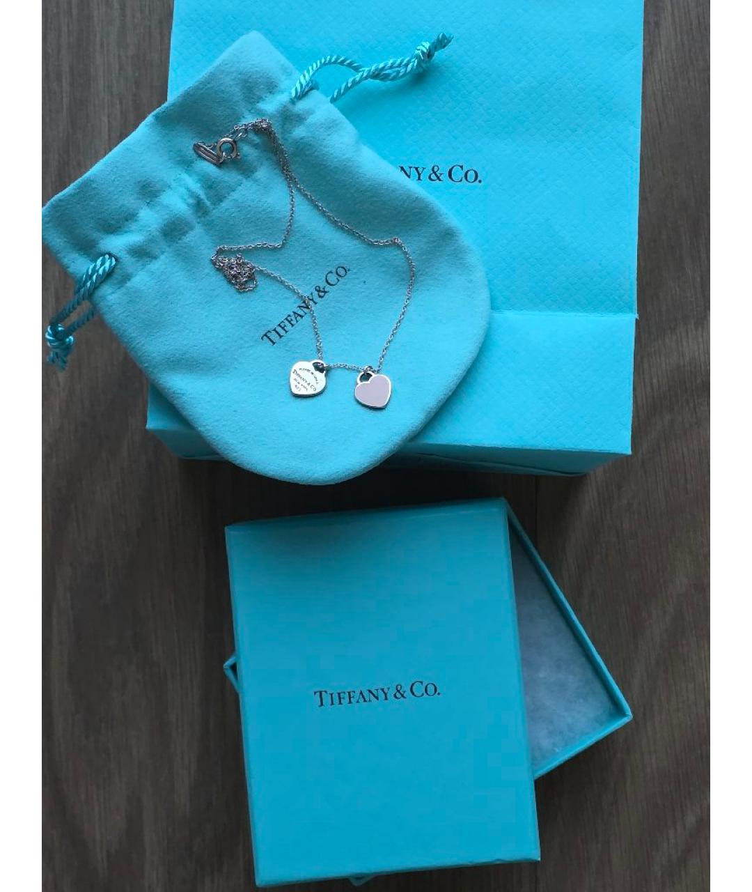 TIFFANY&CO Розовое серебряное колье, фото 2