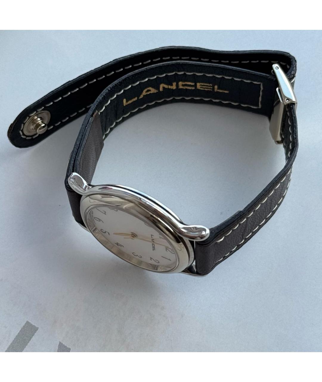 LANCEL Коричневые стальные часы, фото 4