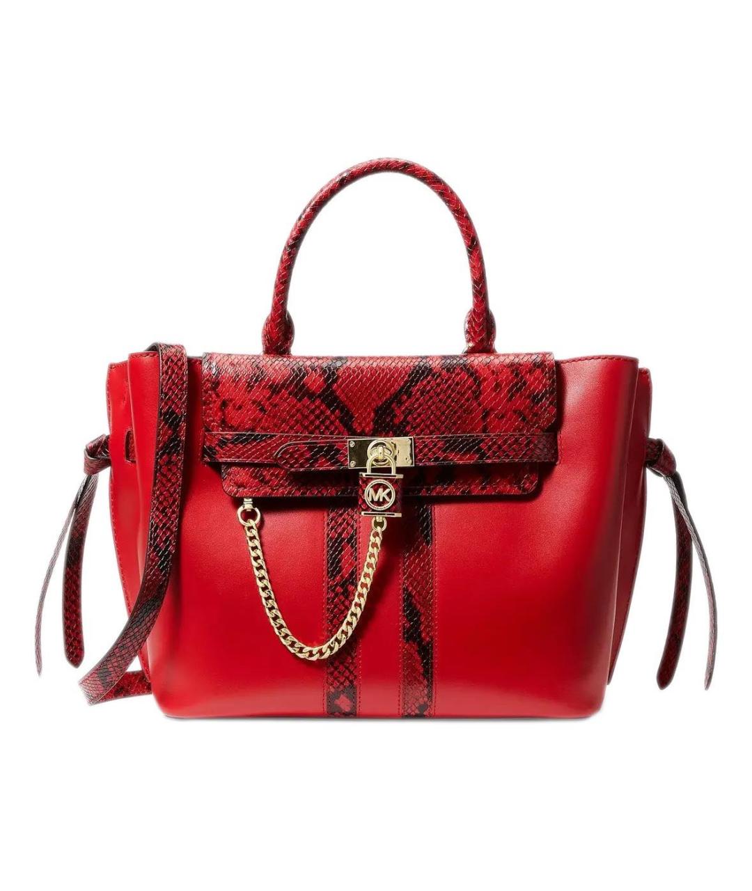 MICHAEL MICHAEL KORS Красная кожаная сумка с короткими ручками, фото 6