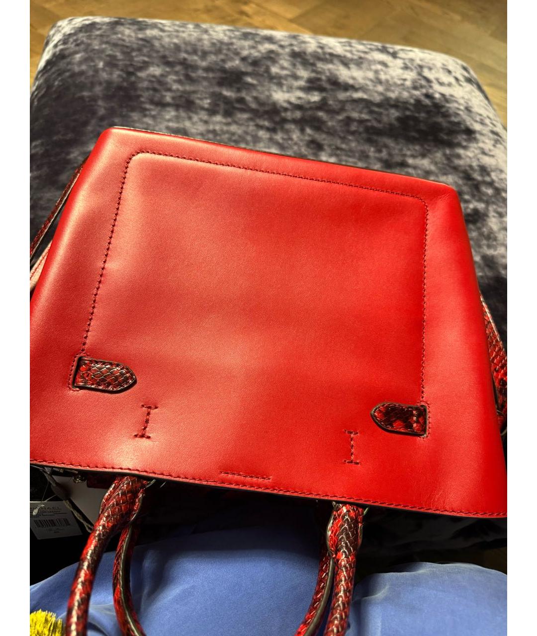 MICHAEL MICHAEL KORS Красная кожаная сумка с короткими ручками, фото 3