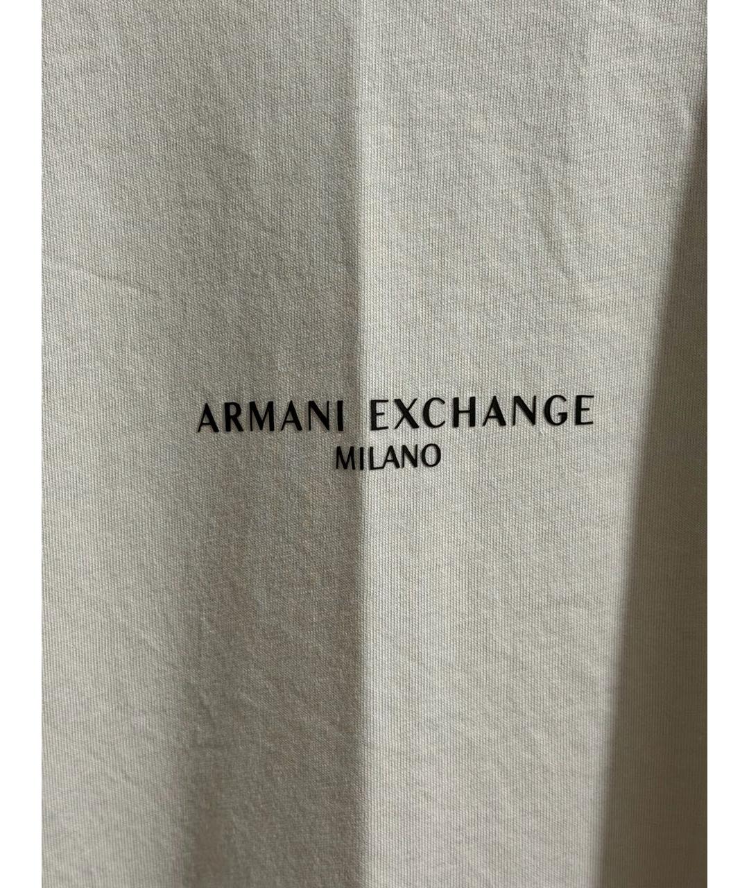 ARMANI EXCHANGE Бежевая хлопковая футболка, фото 4
