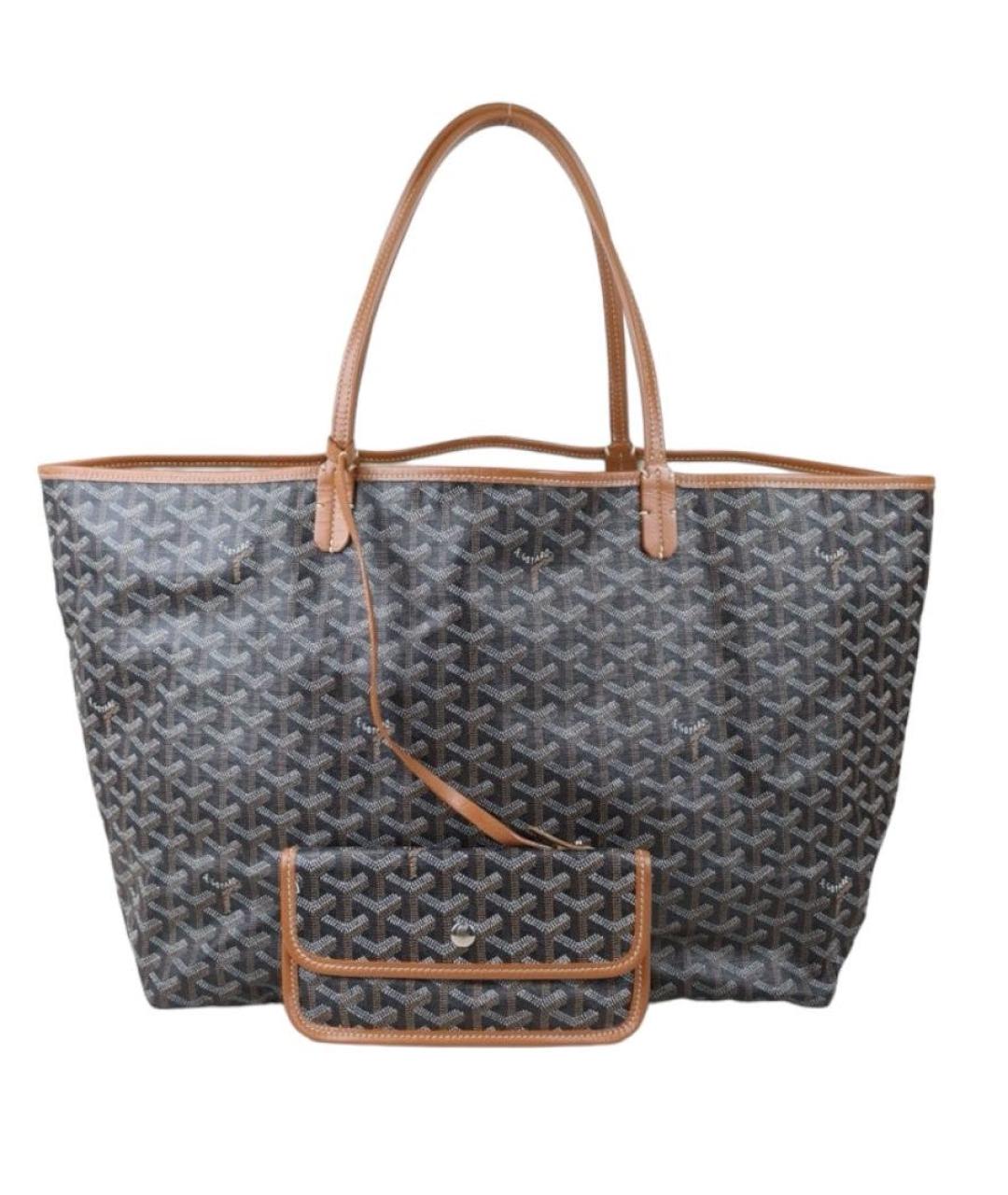 GOYARD Коричневая сумка тоут из канвы, фото 1