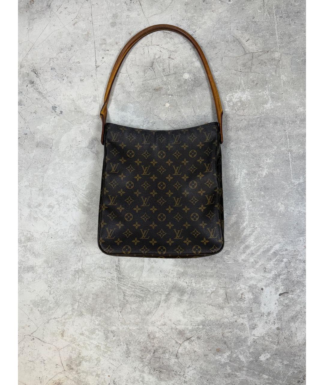 LOUIS VUITTON Коричневая кожаная сумка тоут, фото 2