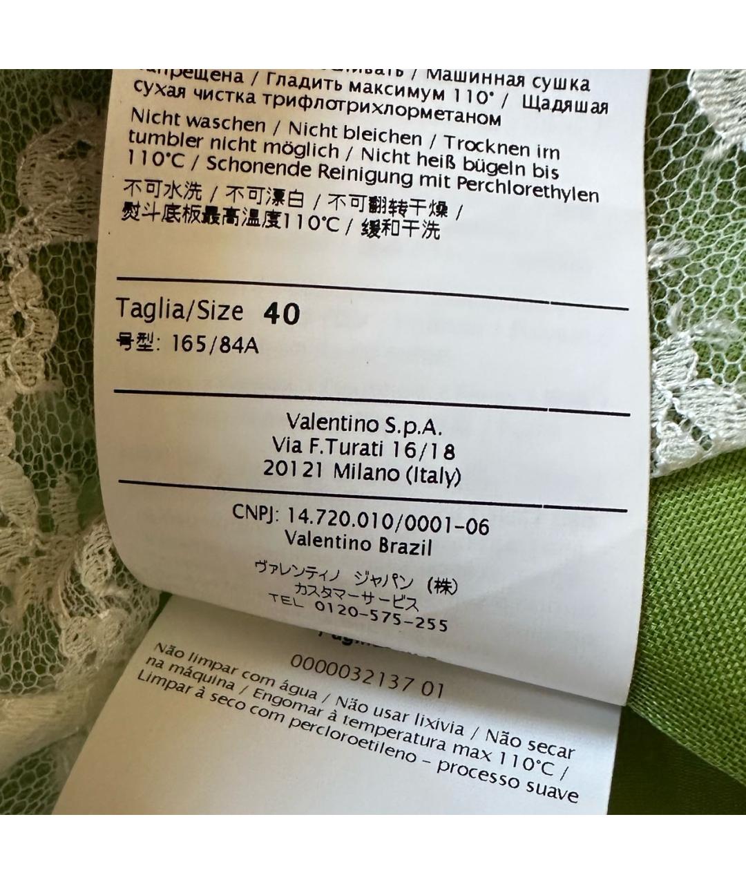 VALENTINO Салатовое шелковое коктейльное платье, фото 5