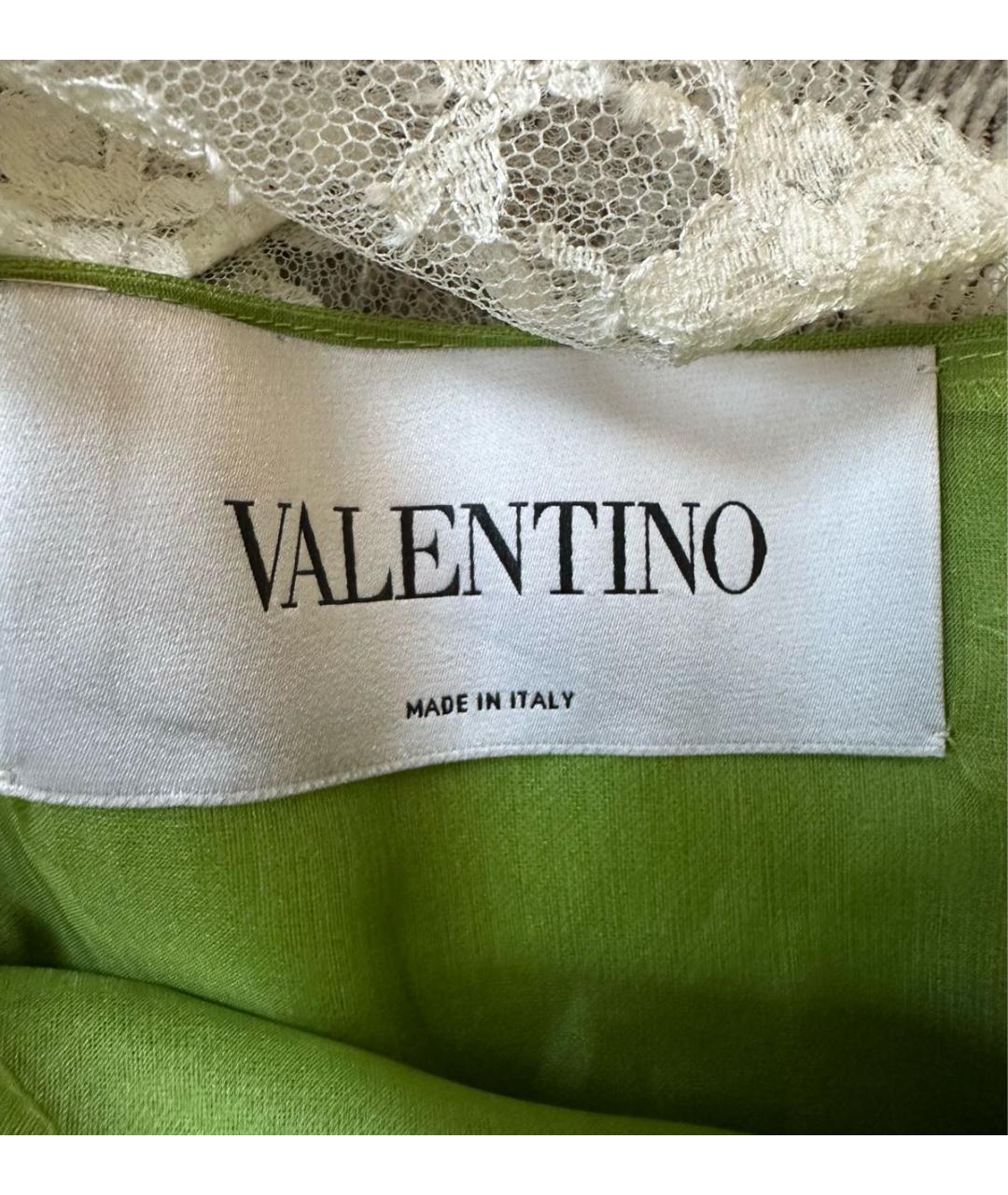 VALENTINO Салатовое шелковое коктейльное платье, фото 3