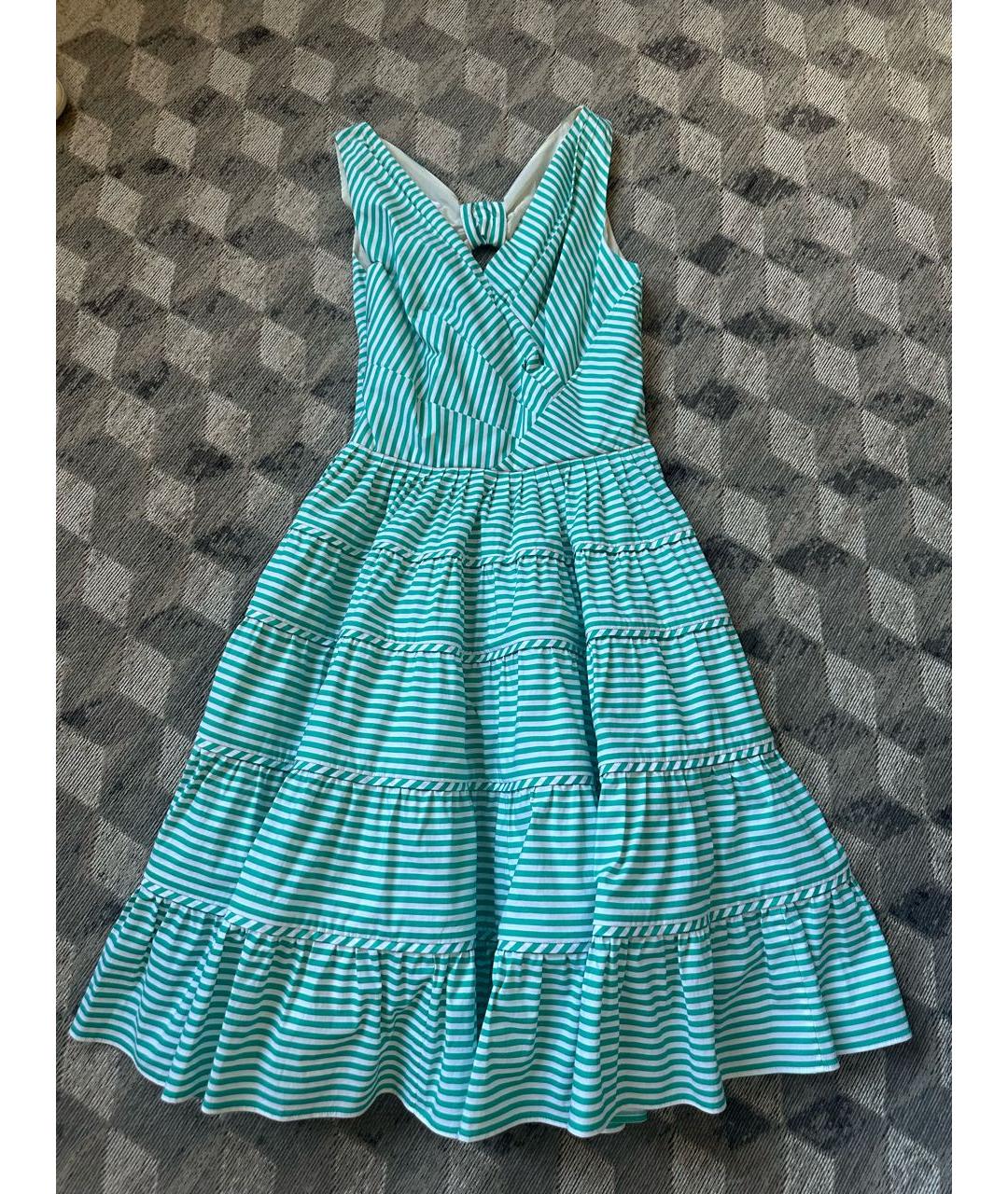 OSCAR DE LA RENTA Голубой хлопковый сарафан, фото 7