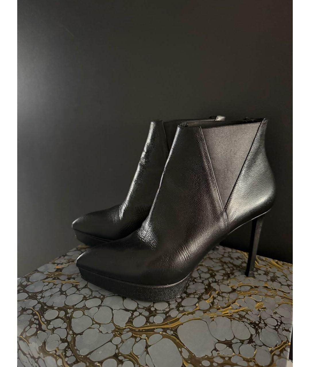 SAINT LAURENT Черные кожаные ботильоны, фото 8