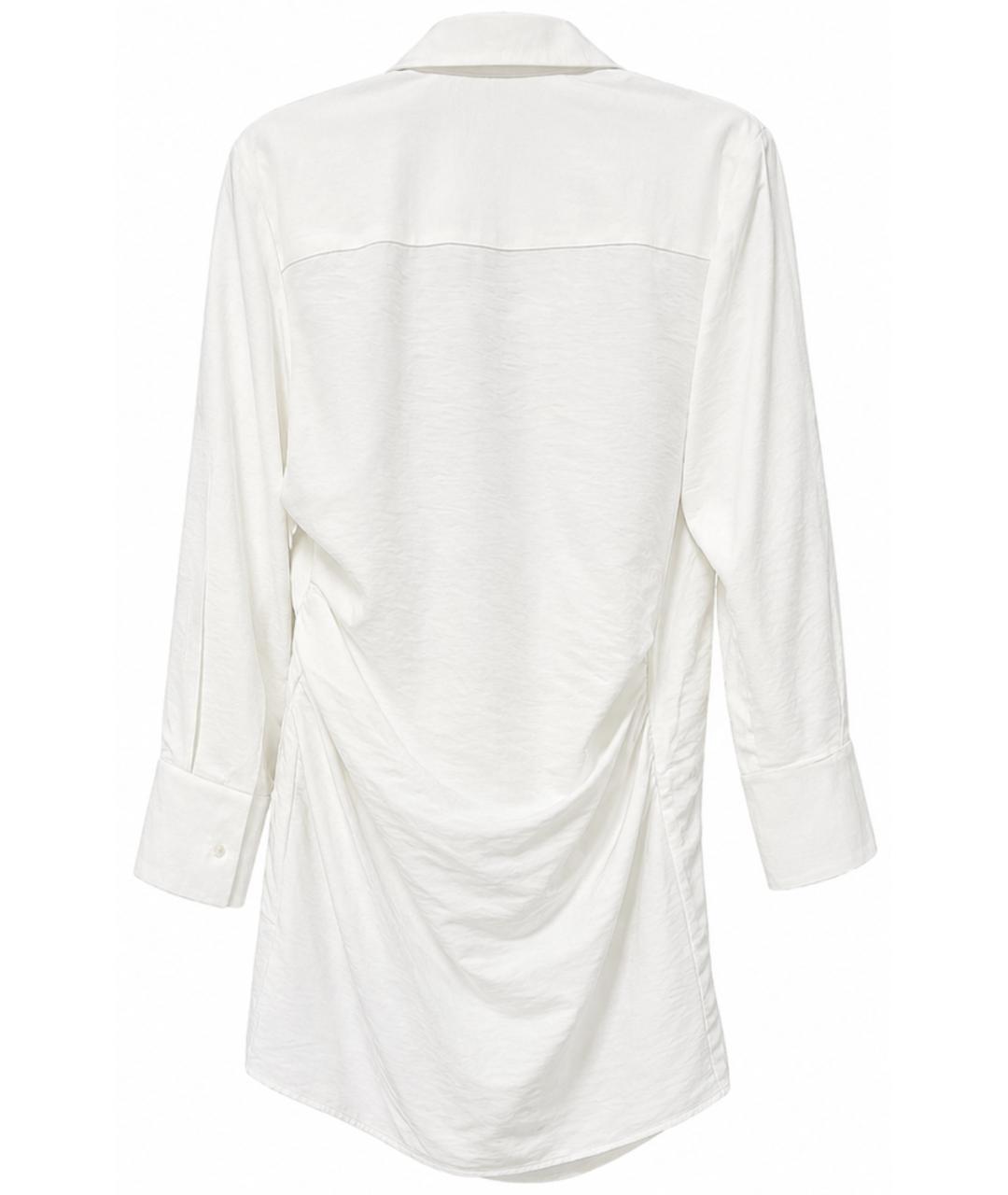 JACQUEMUS Белое вискозное коктейльное платье, фото 6