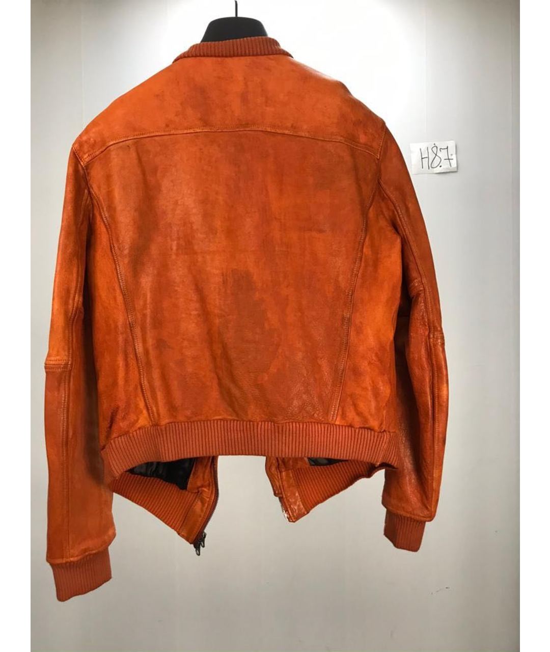 DOLCE&GABBANA Оранжевая кожаная куртка, фото 2