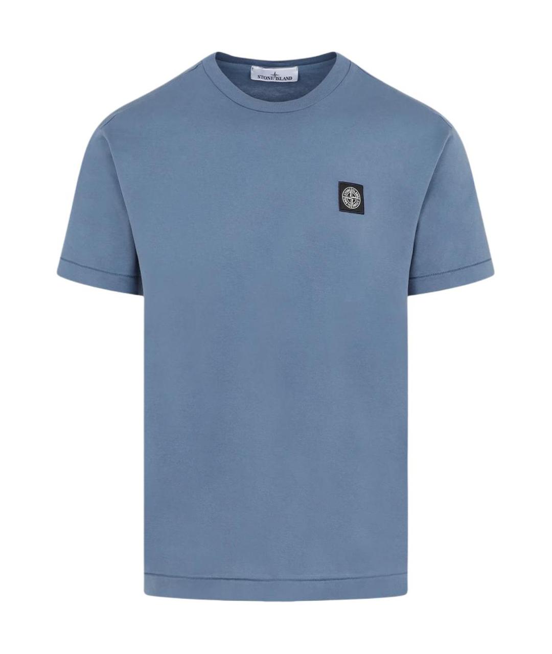 STONE ISLAND Темно-синяя футболка, фото 1