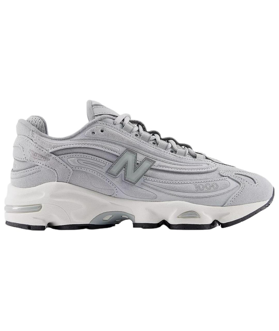 NEW BALANCE Серые кожаные кроссовки, фото 1