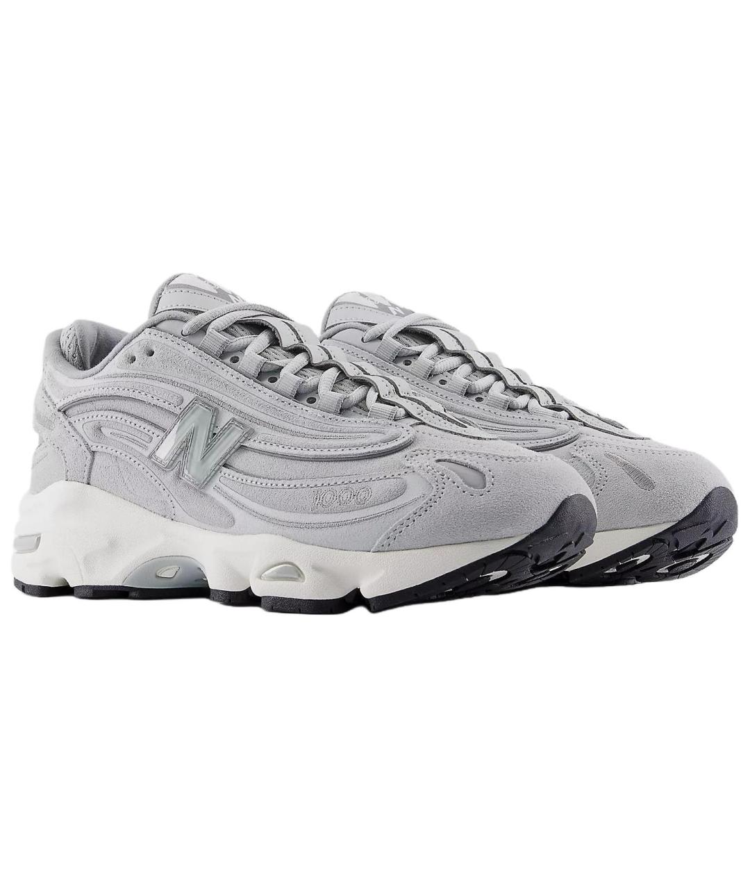NEW BALANCE Серые кожаные кроссовки, фото 3